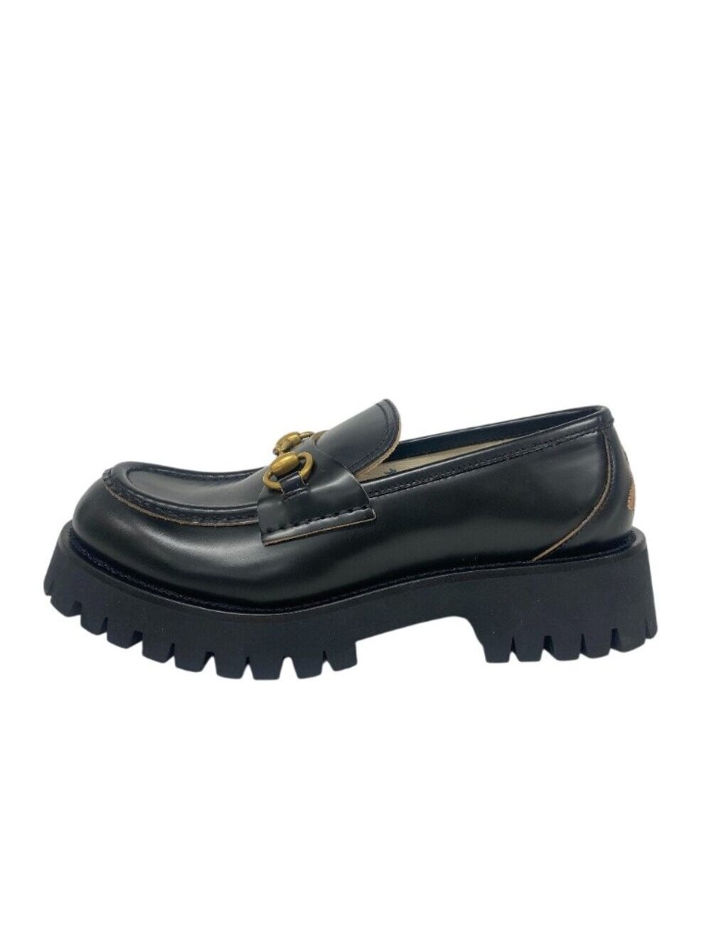 Gucci Horsebit Leather Platform Loafers Sneakers Black